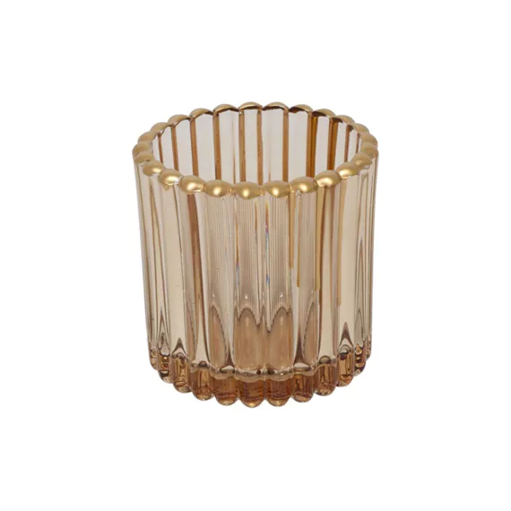 Theelichthouder - Bruin