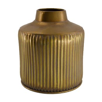 Metalen Vaas Brons – Ø21,5 × 24 cm | Hoge Decoratieve Vaas