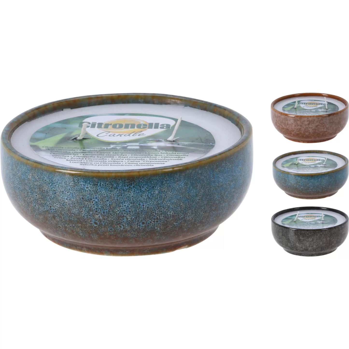 Citronella kaars in lage pot