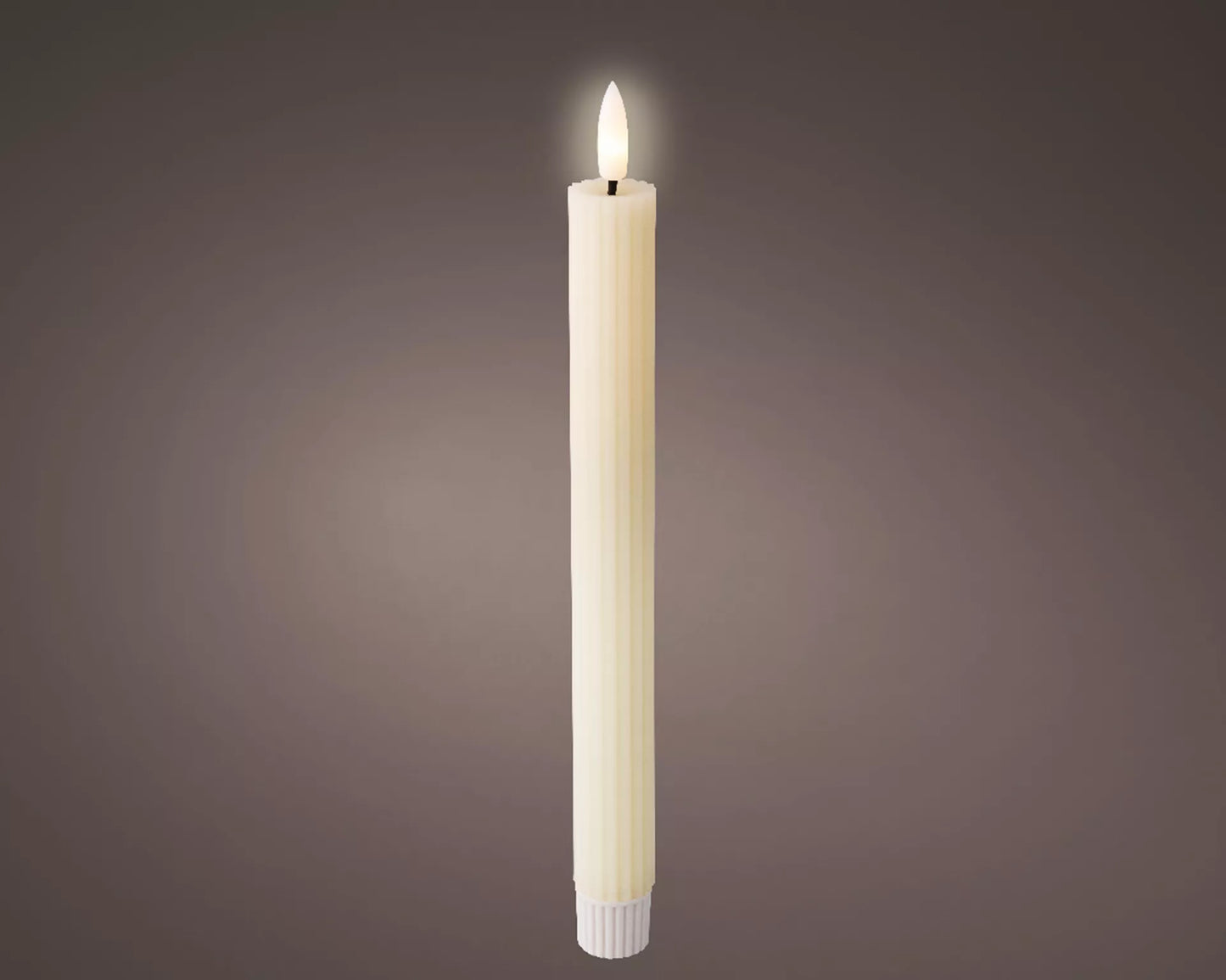 LED dinerkaars set van 2 - ribbel crème