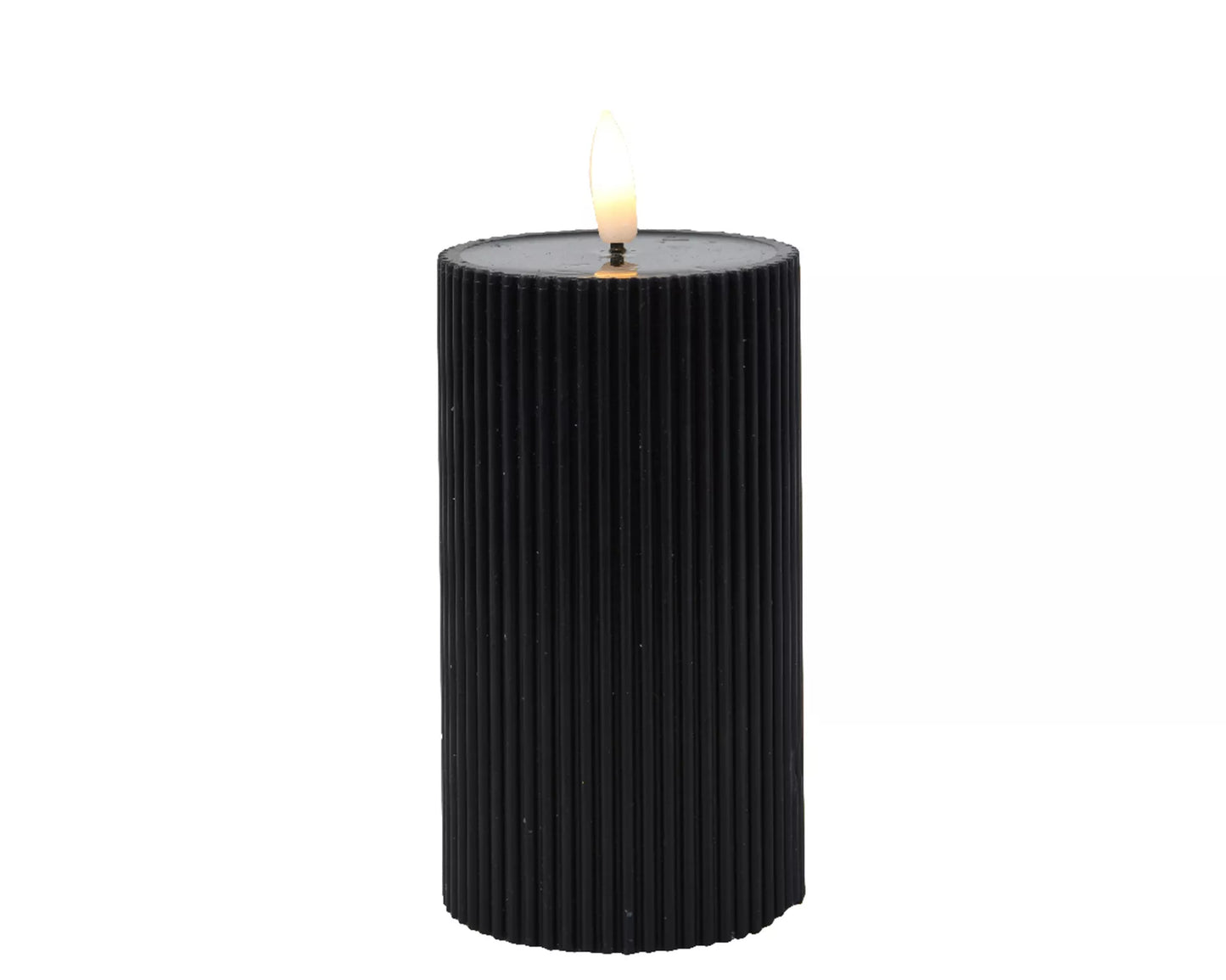 LED Ribbel Kaars Zwart