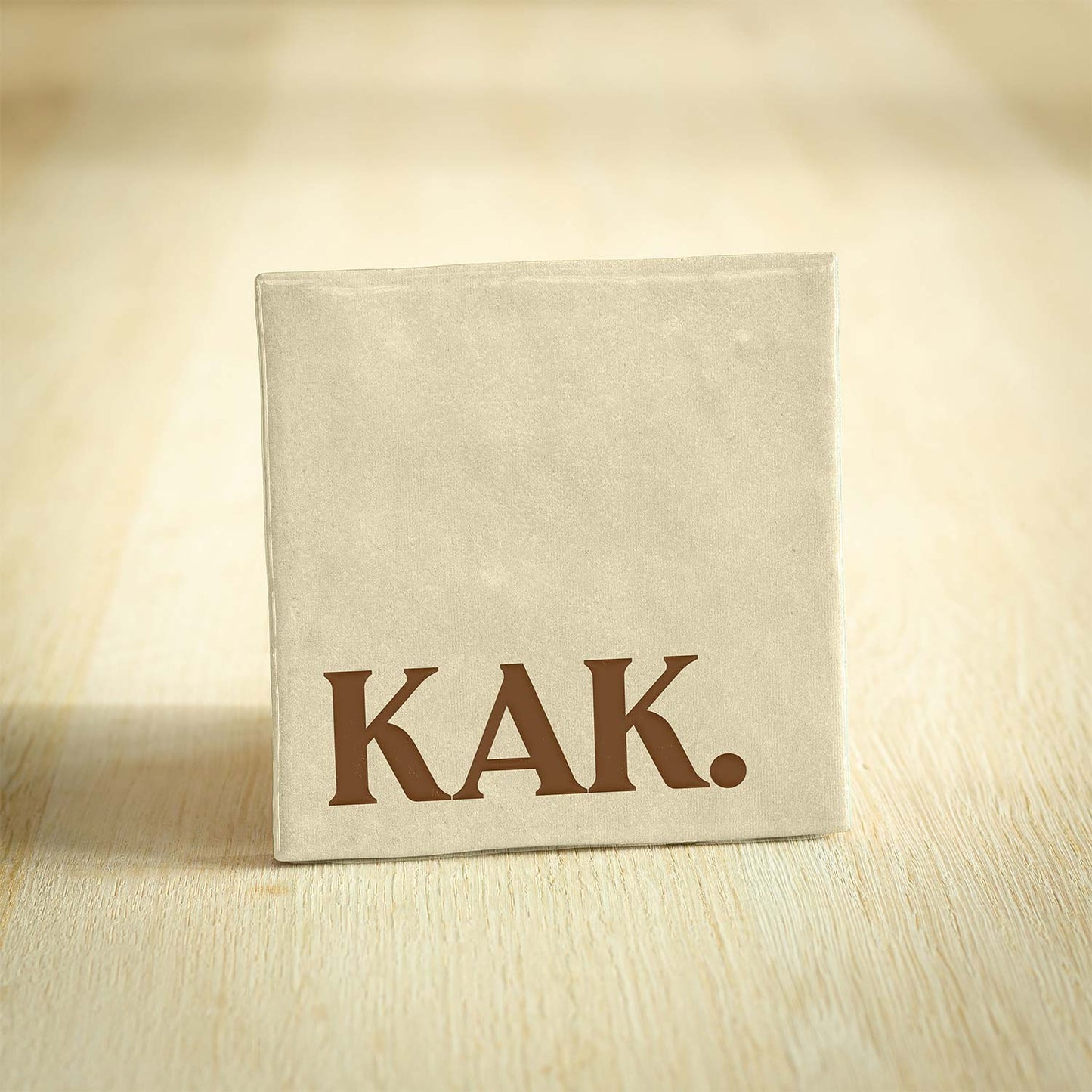Tegeltje – KAK | Beige & Goud | 10x10cm