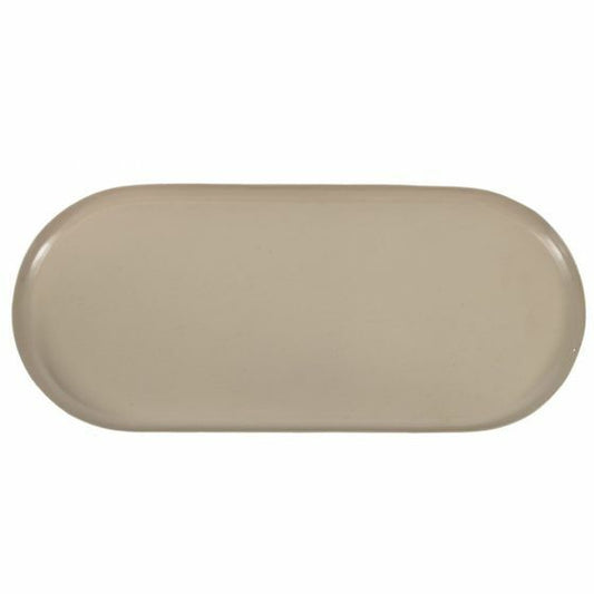 Metalen Ovaal Dienblad – Sand, 40 × 17 × 2 cm
